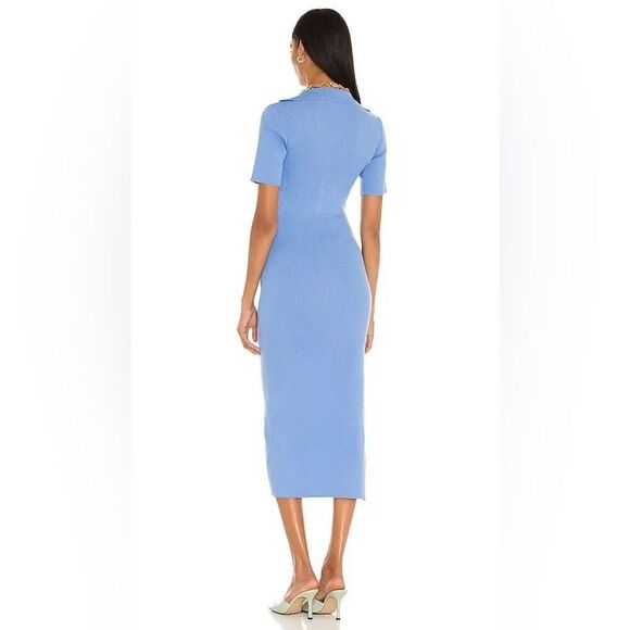 Bardot Multi Tone Knit Midi Blue Sweater Dress Size S - Picture 3 of 12